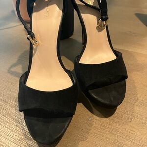 Aldo black 5 inch platform heels. Size 9